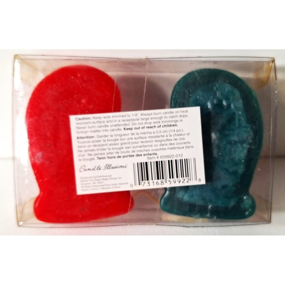 Candle Illusions VTG Floating Mitten Snowflake Candles Y2K Brand New Holiday - Picture 2 of 9